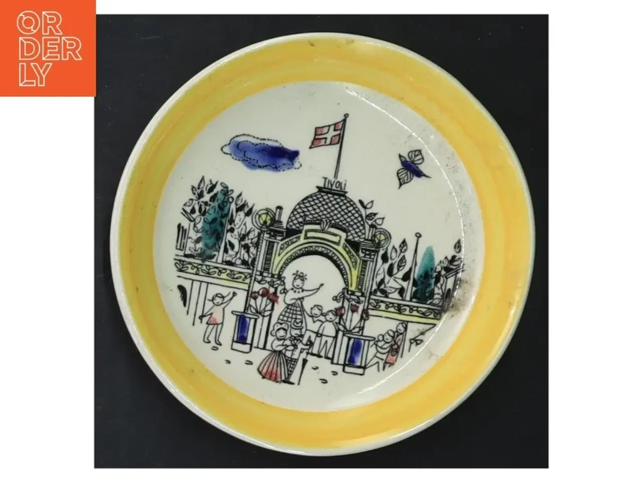 Billede 1 - Håndmalet Tivoli København fad (str. Ø 11 cm)