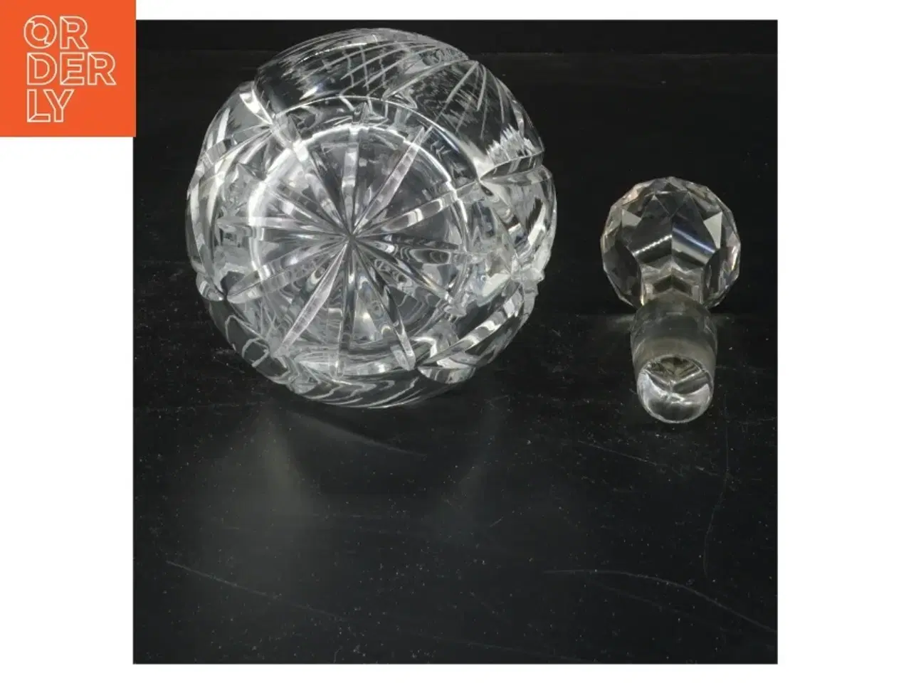 Billede 2 - Krystalkaraffel med prop (str. 33 cm)