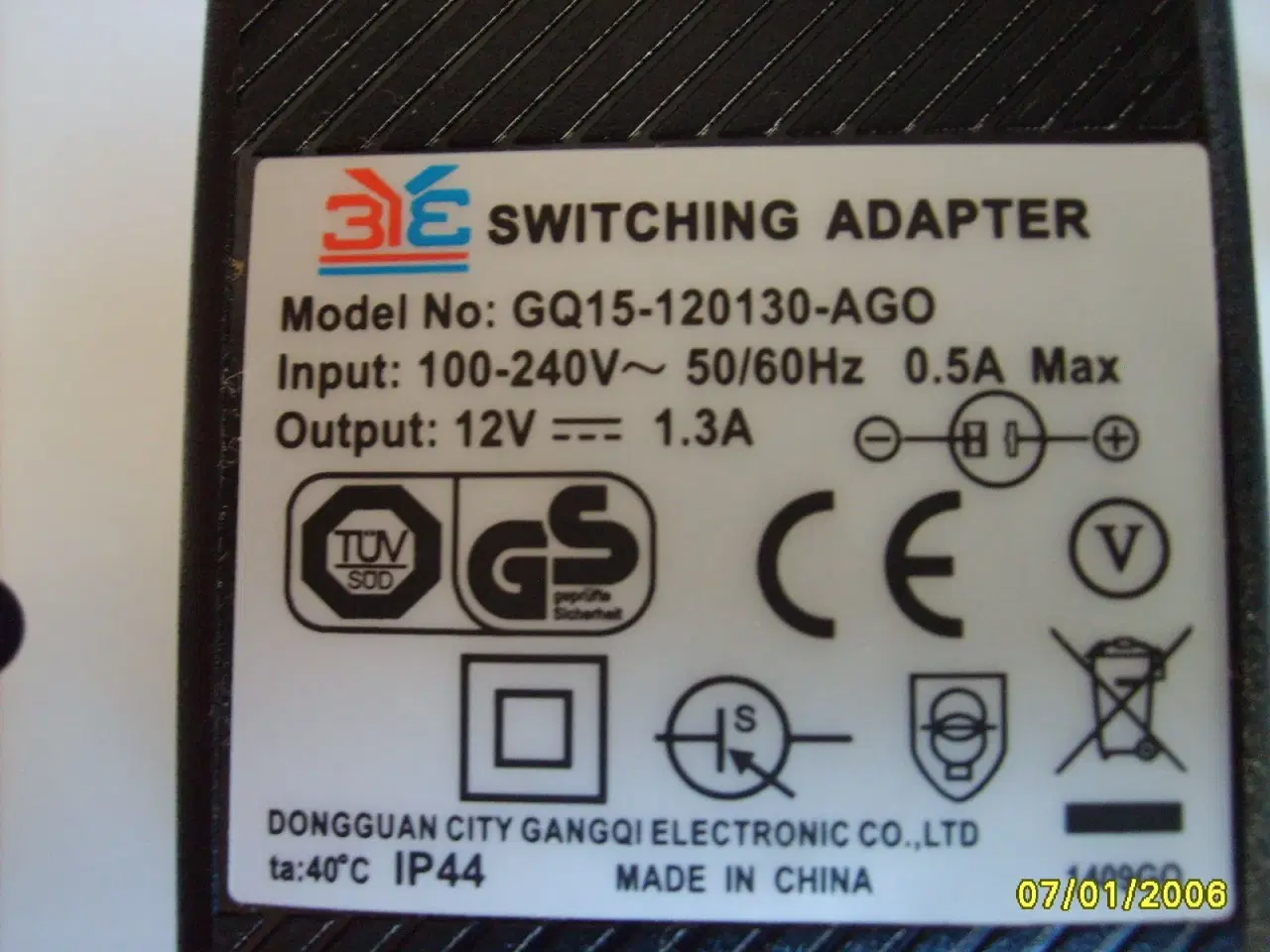Billede 2 - Pure Strømforsyning/lader AC/DC Adapter 12V= 1,3A