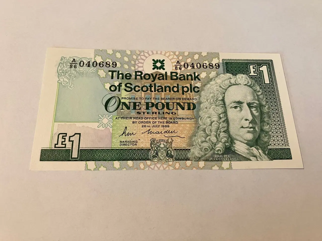 Billede 1 - 1 Pound Scotland 1989