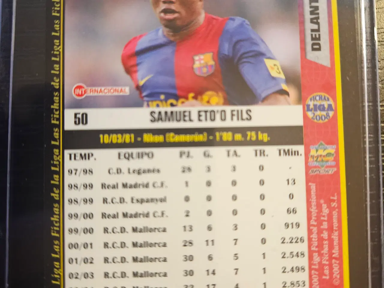 Billede 2 - Samuel Eto'o Fodboldkort