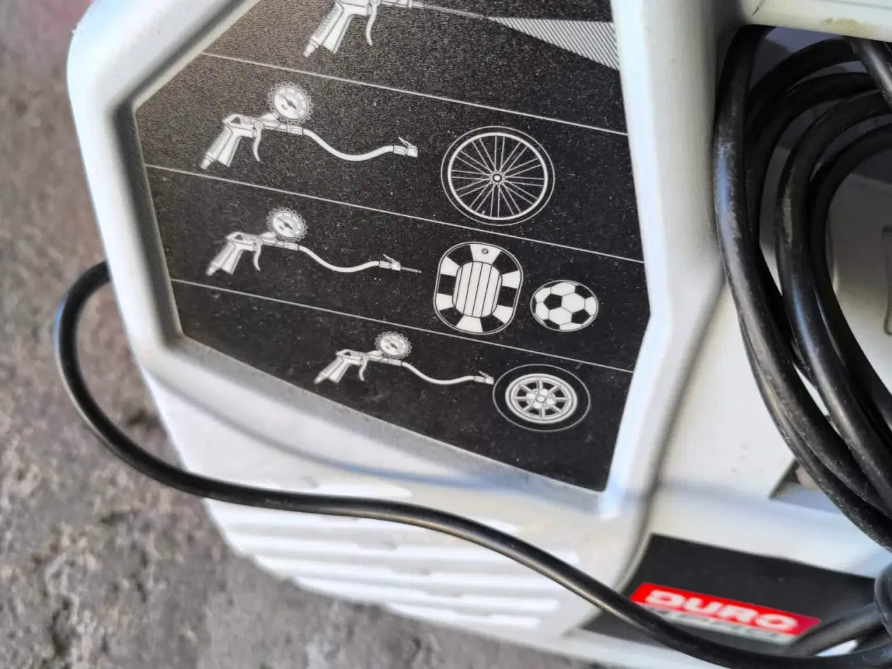 Billede 3 - Duro D-AC 190 kompressor med manometer og tilbehør