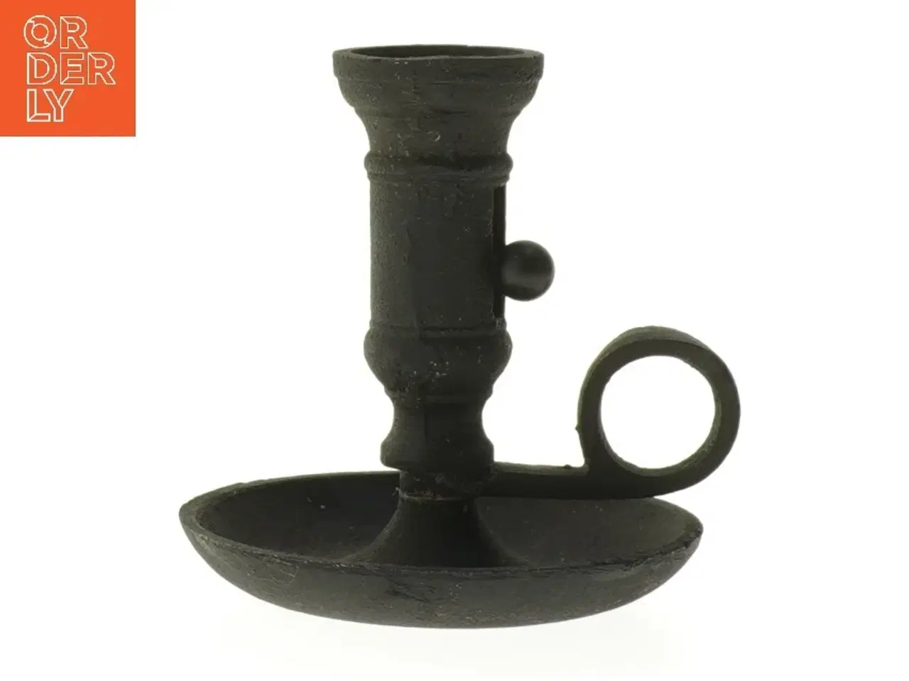 Billede 1 - Sort lysestage med håndtag (str. 12 cm)