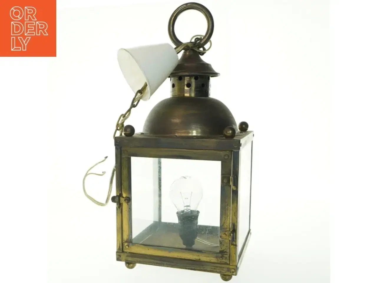 Billede 1 - Vintage lanterne med indbygget lampe (str. 43x20 cm)