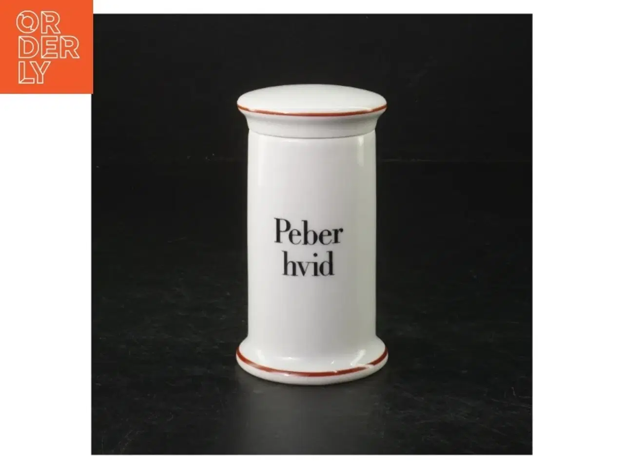 Billede 1 - Hvid porcelænspeberbøsse fra B&G (str. Ø 6,5x11,5 cm)