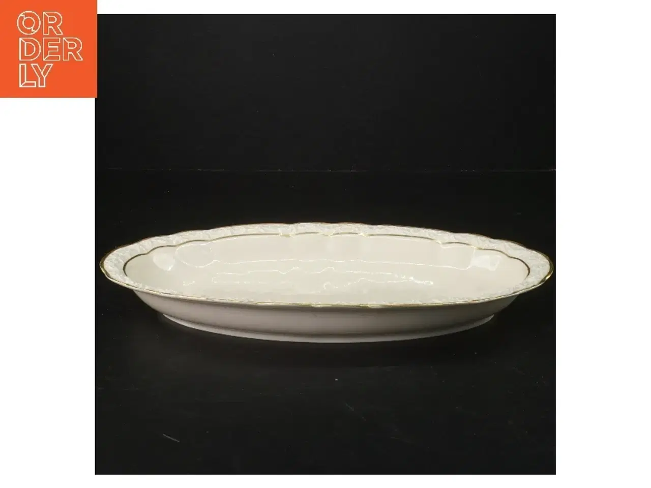 Billede 1 - Porcelænsfad med guldkant fra Edelweiß (str. 28,5x18 cm)