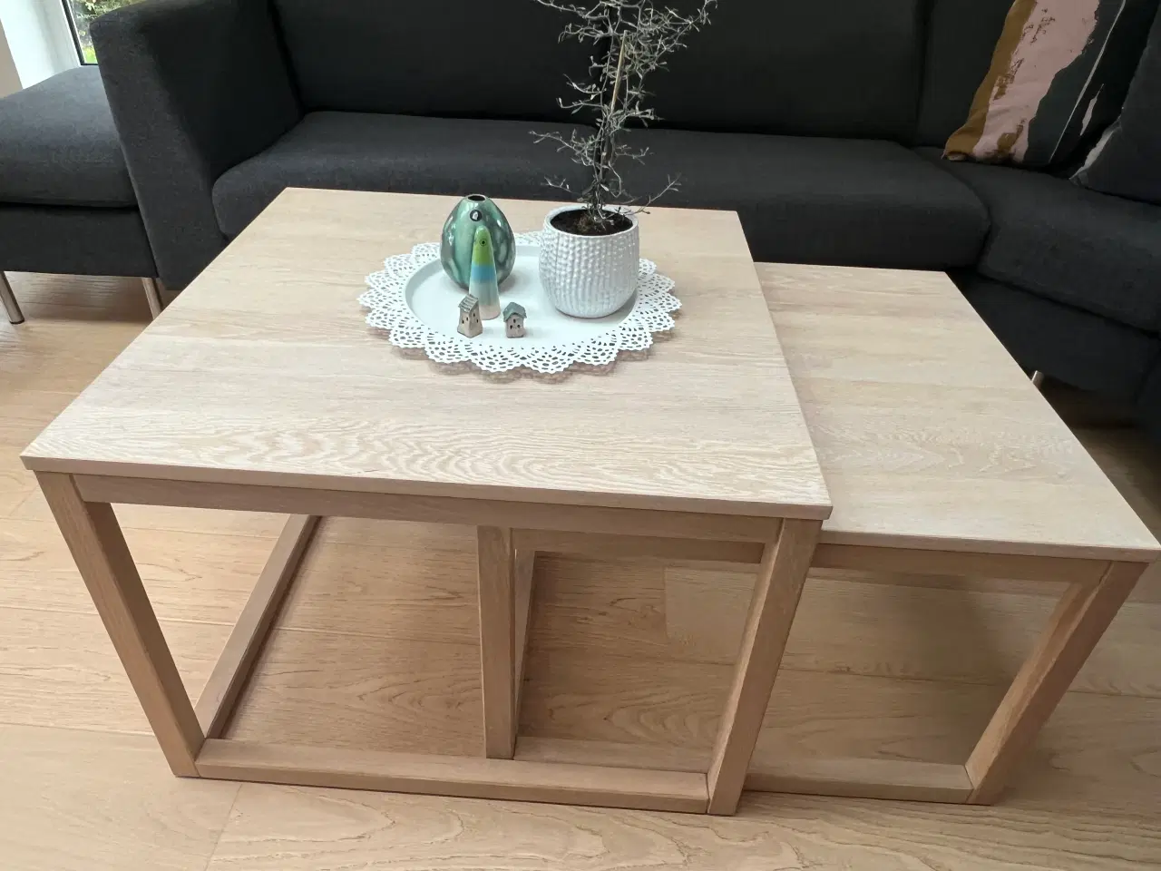 Billede 4 - To sofaborde i egetræ