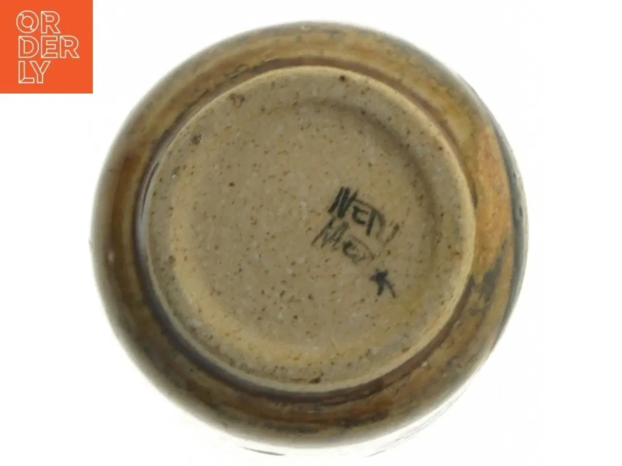 Billede 5 - Keramisk vase med fuglemotiv (str. 16 cm)