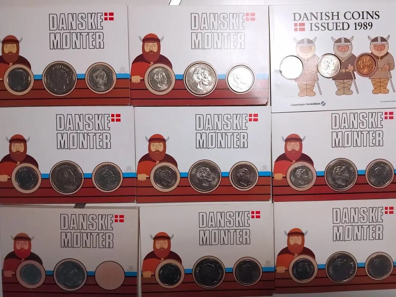 Billede 1 - HANDELSBANKEN  MØNTSÆT 1980 - 1989 Fra 25 til 45kr