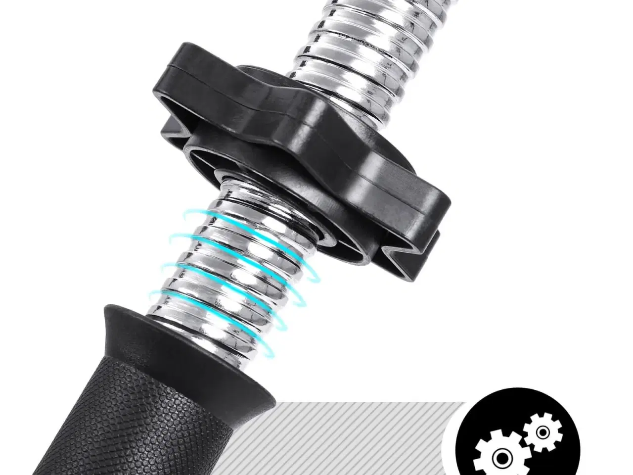 Billede 3 - Håndvægte sæt justerbare 2-i-1 – SONGMICS 2 × 15 kg med vægtstang, sort