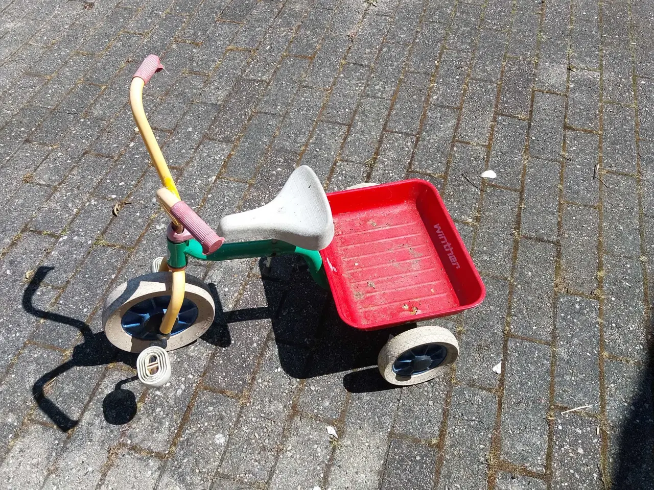 Billede 3 - Winter trehjulet børnecykel med lad – robust model