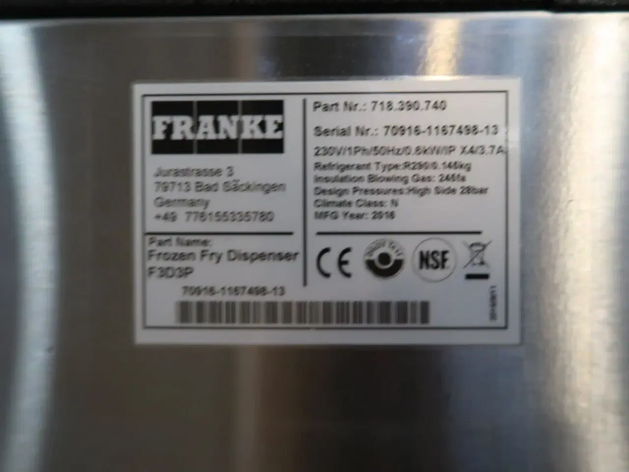 Billede 7 - Franke F3D3P, Pommes dispenser Dobbelt model