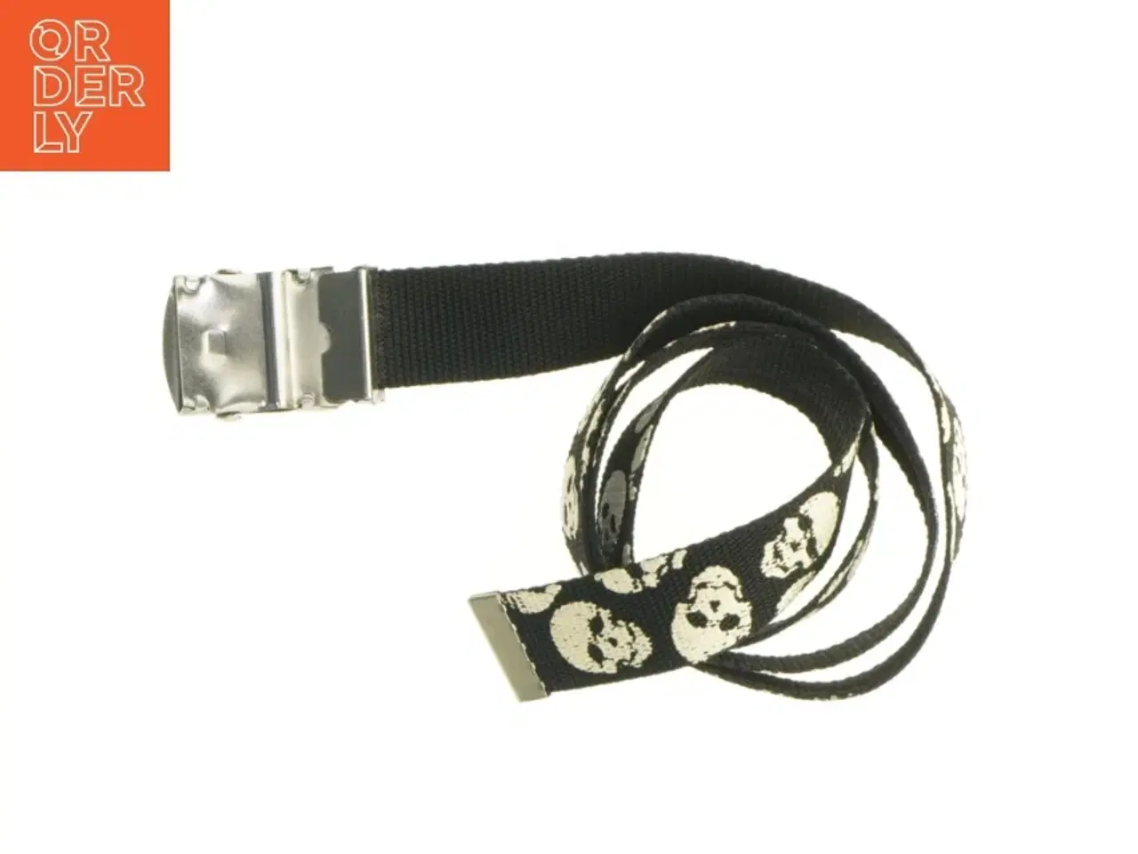 Billede 5 - Mønstret stofbælte med kraniemotiv (str. 115 x 3 cm)