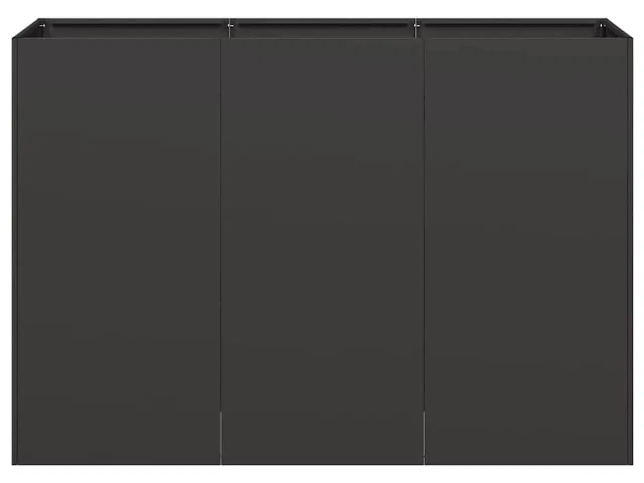 Billede 4 - Plantekasse 120x40x80 cm koldvalset stål sort