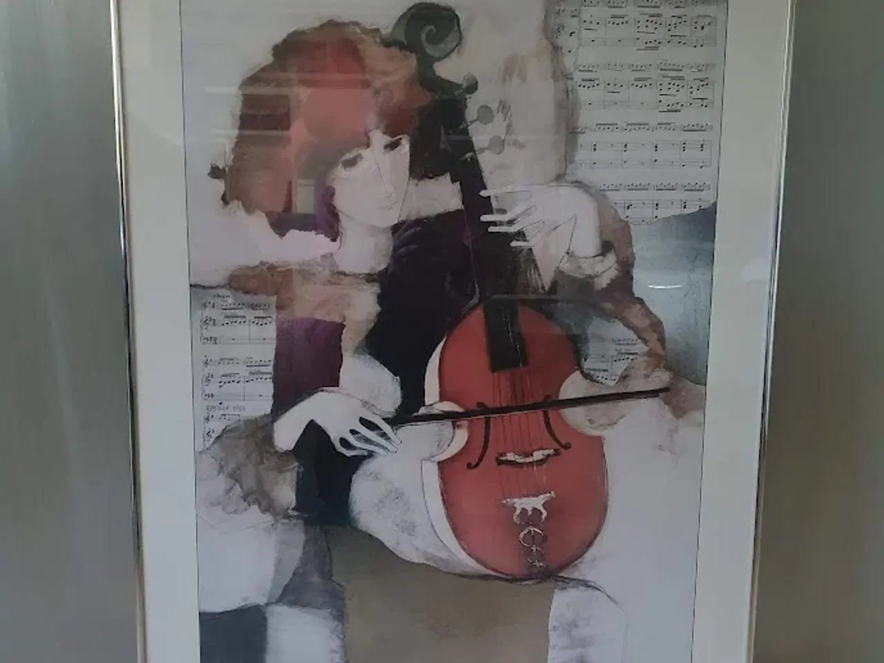 Billede 2 - Rosina Wachtmeister litografi  - violinspiller