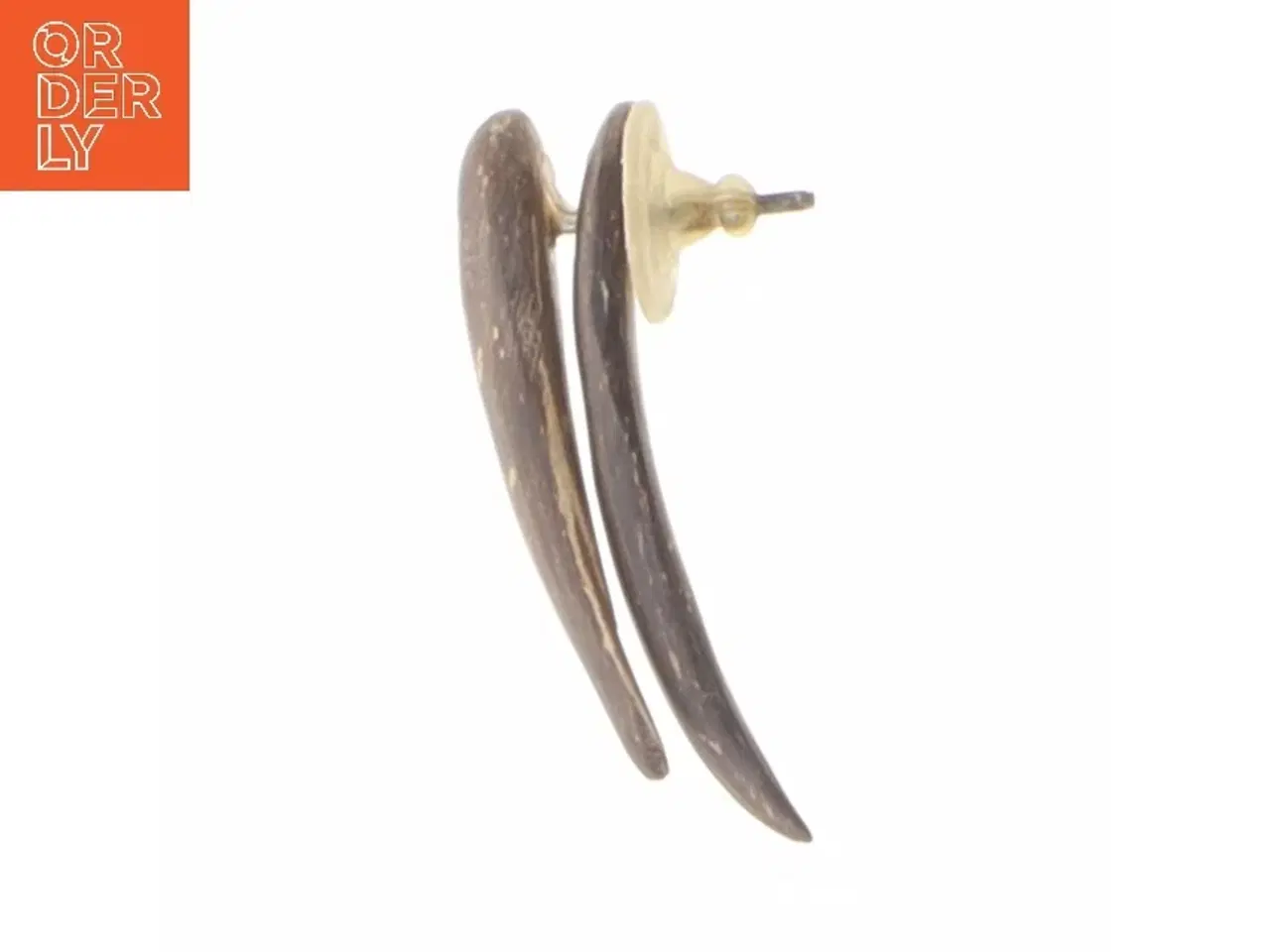 Billede 3 - Hornformede øreringe (str. 3,5 cm)