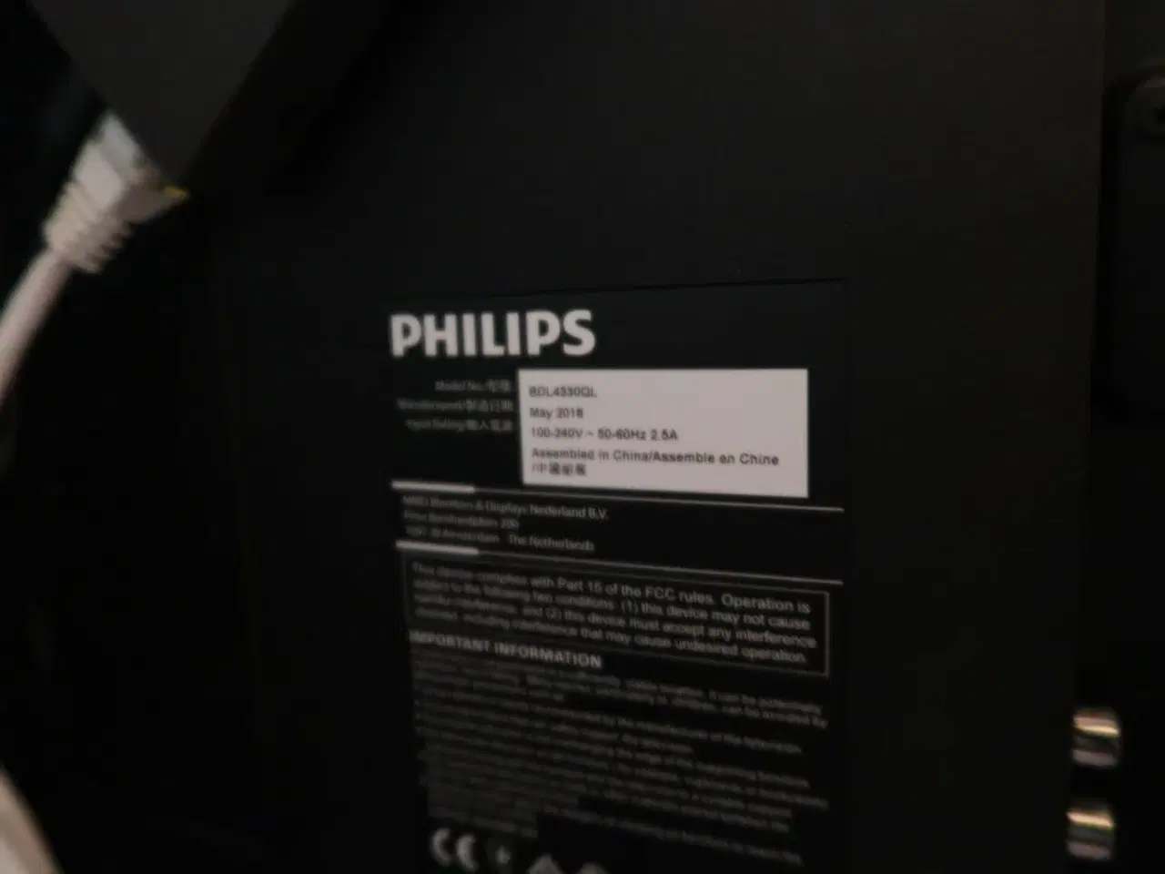 Billede 5 - Fjernsyn PHILIPS BDL4330QL med fjernbetjening m.m.