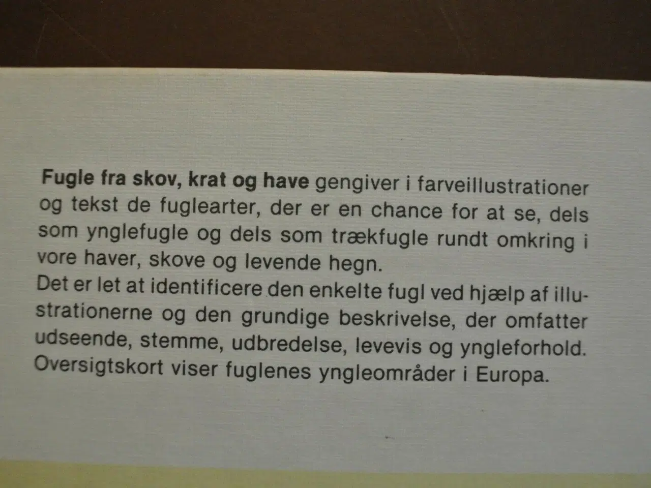 Billede 2 - fugle fra skov, krat og have. med beskrivelser og 