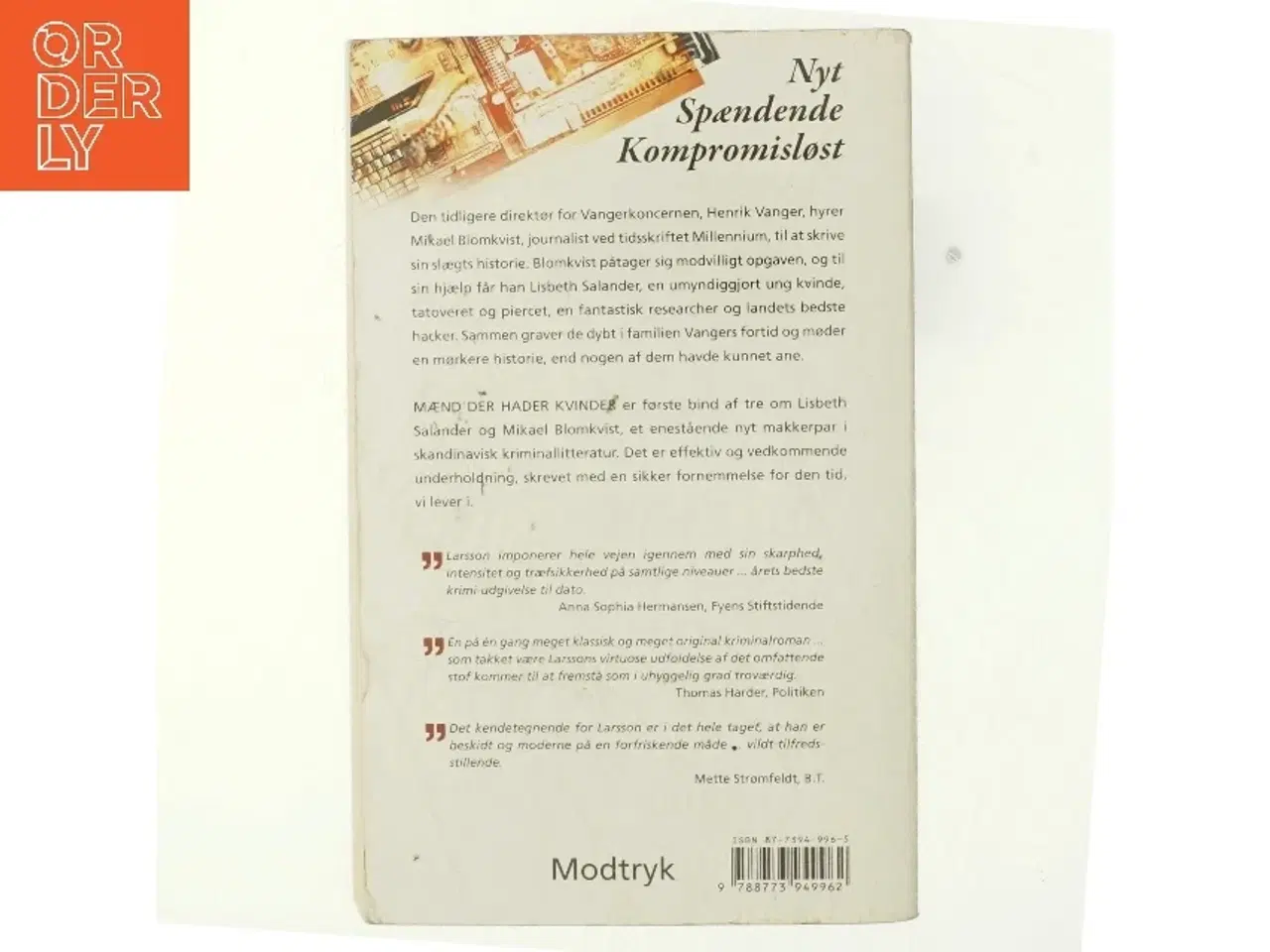 Billede 3 - Mænd der hader kvinder af Stieg Larsson (Bog)