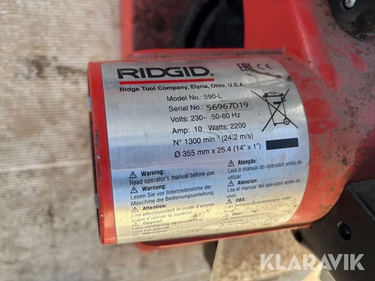 Billede 6 - Metalafkortere Ridgid 590 - 2 styk