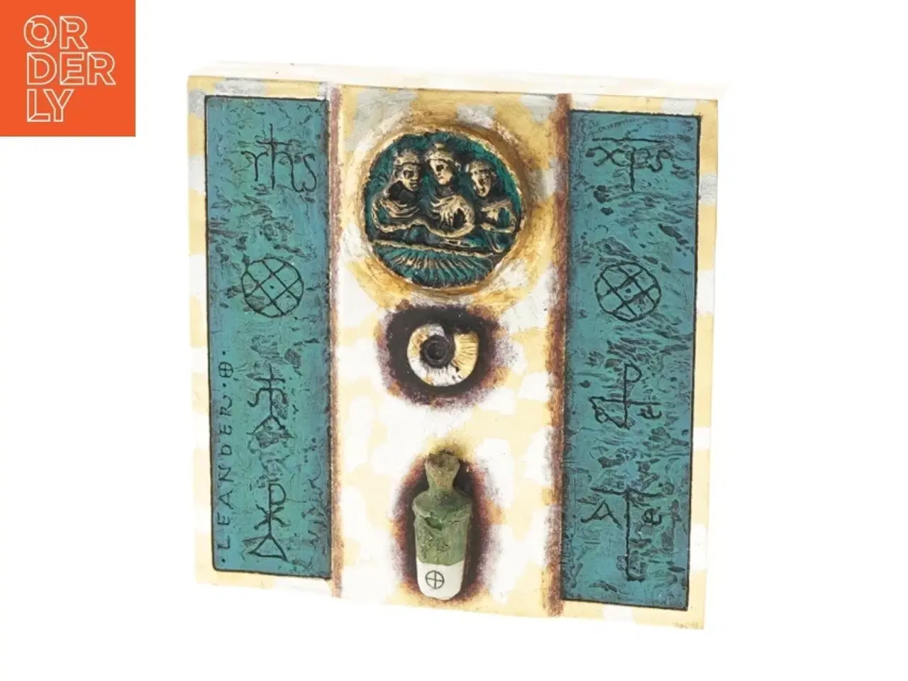 Billede 1 - Kunstværk af Mogens Leander (str. 22x22x4 cm)