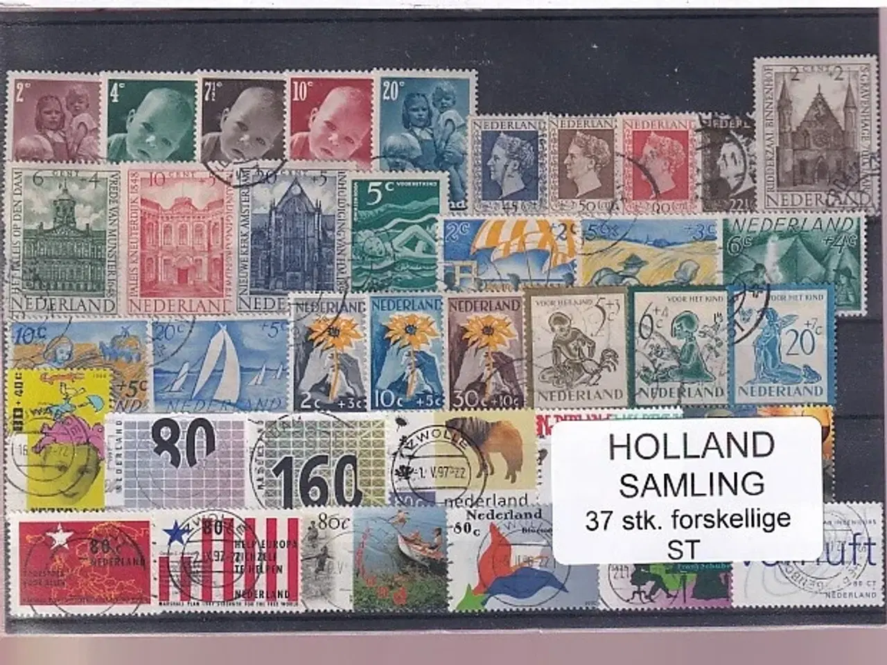 Billede 1 - Holland Samling - 37 Stk. Stemplet/Ustemplet