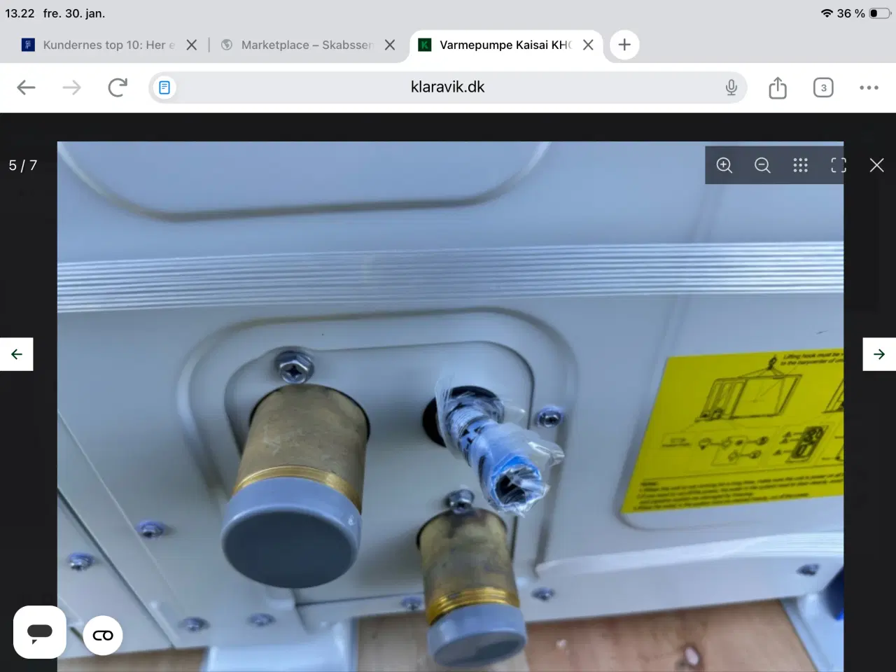 Billede 4 - 14 KW Kaisai Varmepumpe Står. På Nordfyn……