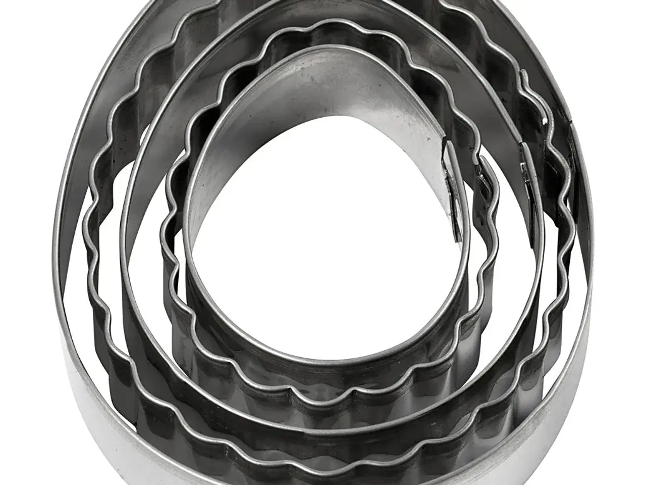 Billede 1 - Udstiksforme til æg, 5 stk. i rustfrit stål, 8 cm