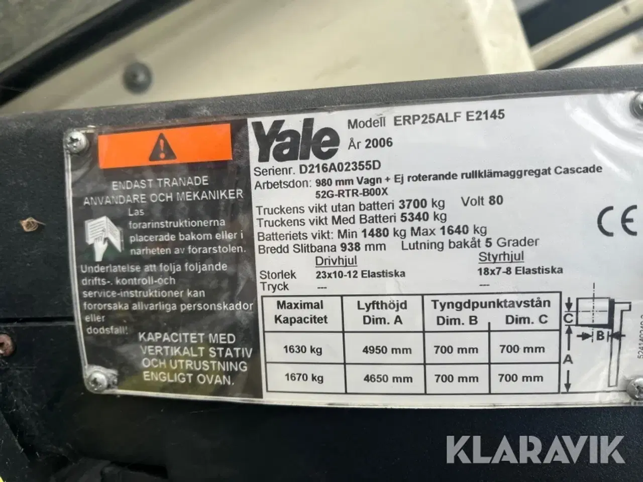 Billede 6 - Truck Yale ERP25ALF E2145