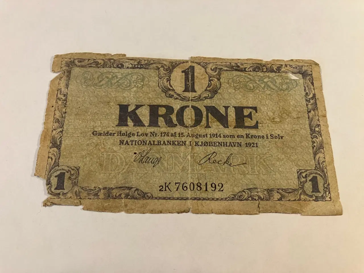 Billede 1 - 1 Krone 1921 Danmark