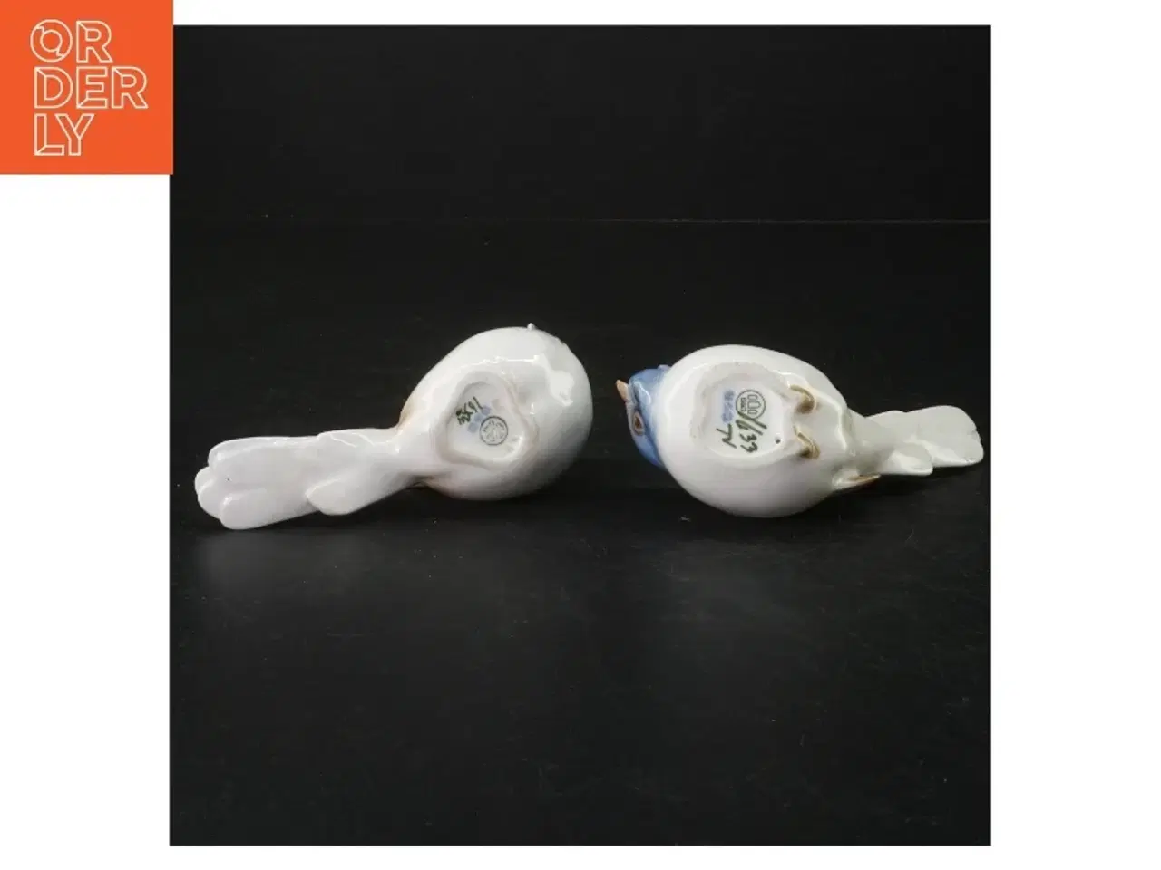 Billede 2 - Porcelænsfugle, motiv: Optimisten og pessimisten fra B&G (str. 13 cm)