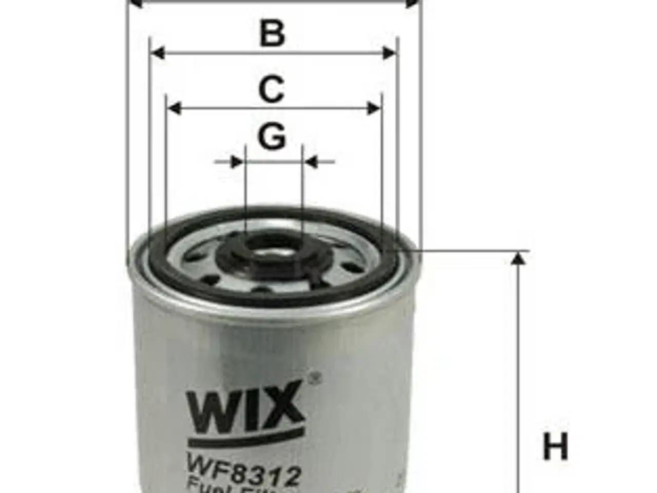 Billede 1 - WF8312 WIX Oliefilter Volvo (31261191)) - Passer til Volvo- Penta