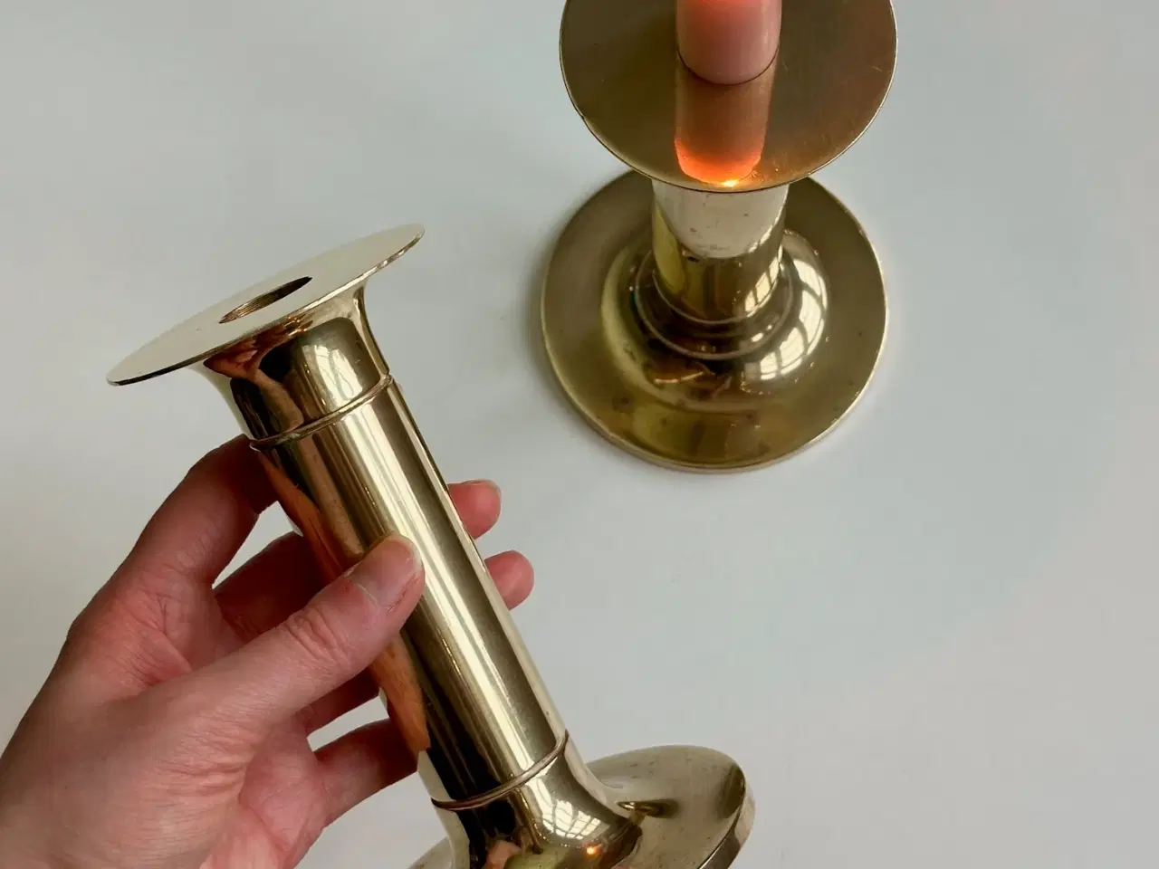 Billede 3 - Messingstager, 2 stk samlet