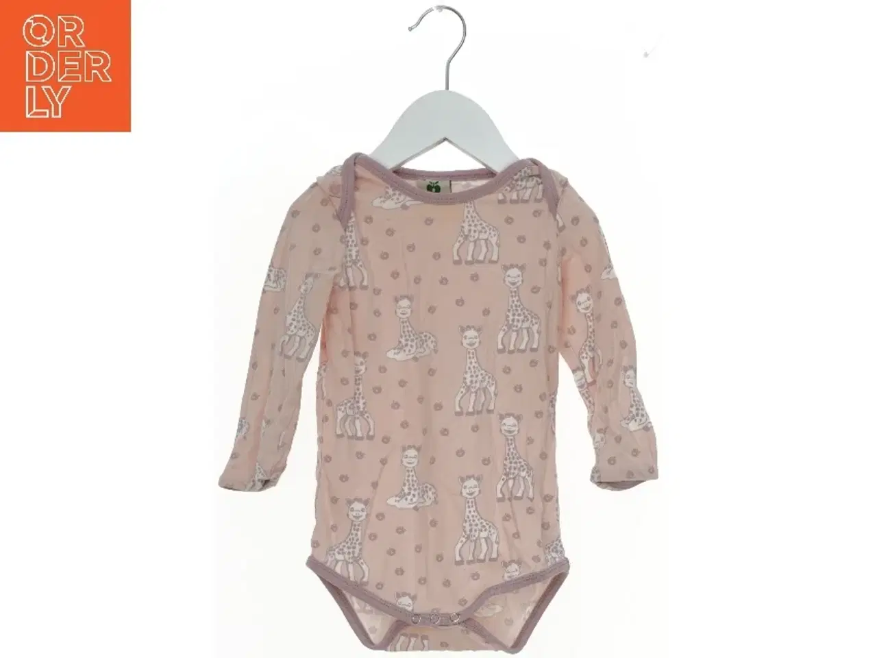 Billede 1 - Langærmet bodystocking med giraf-print fra Småfolk (str. 86)