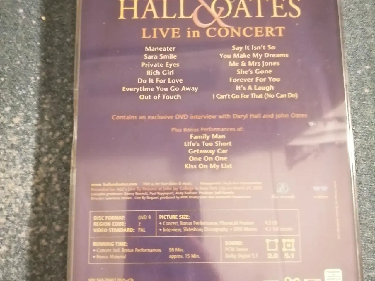 Billede 2 - Hall & Oates - Live in Concert