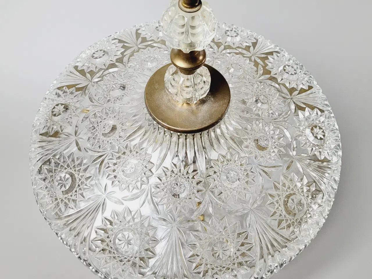 Billede 7 - ⭐️· Stor Vintage Loftslampe i Støbt Krystalglas