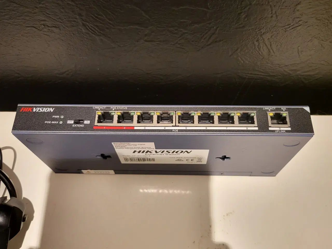 Billede 1 - Hikvision Ethernet Switch 8 ports POE