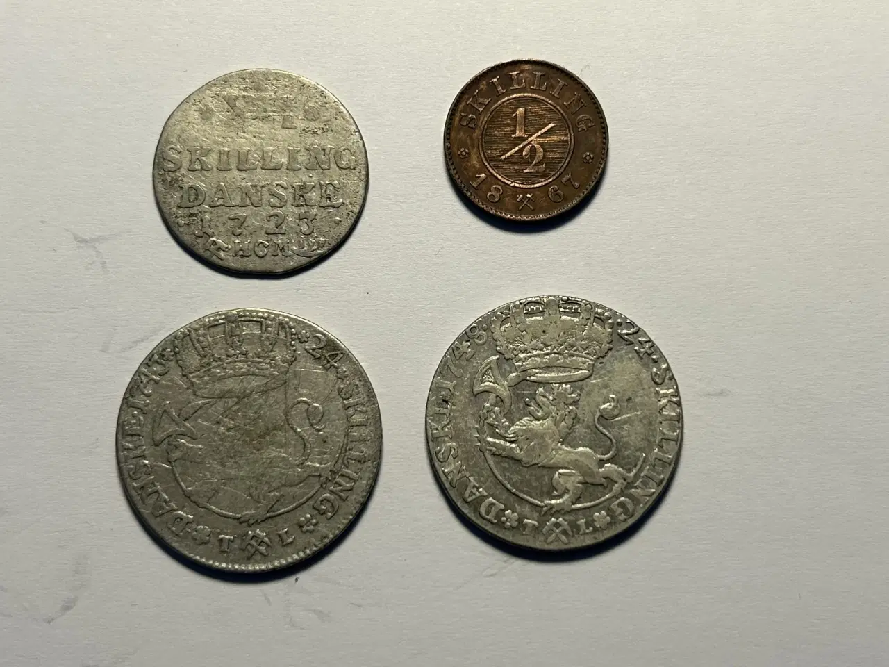 Billede 1 - Norge sølv 24 skilling 1743 – 1748, 12 skilling 17