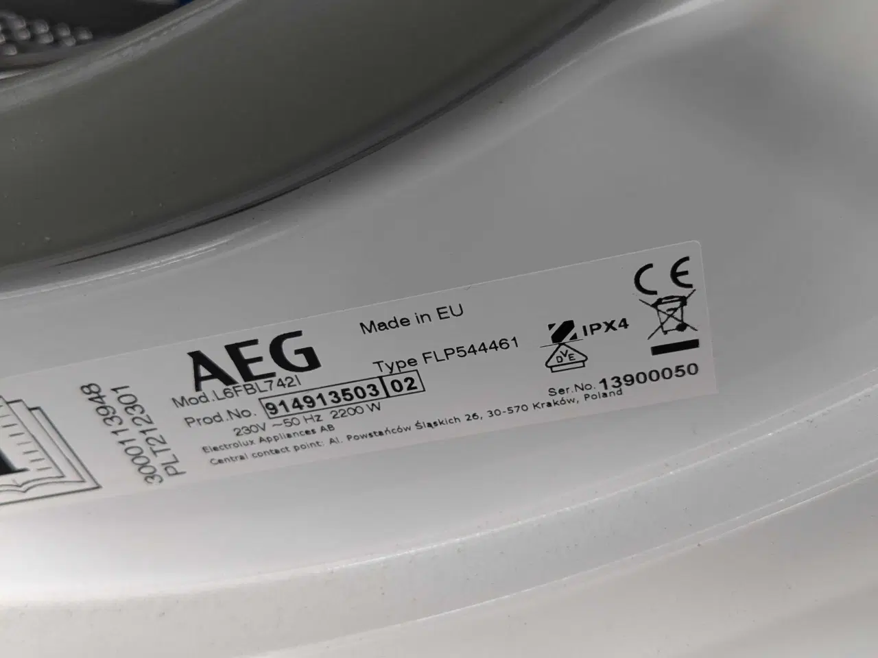 Billede 2 - AEG L6FBL7421 -  Eco 40-60 - 7 kg