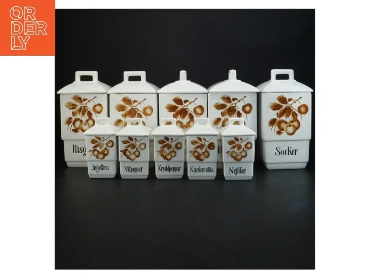 Billede 6 - Porcelæn krydderiglas (str.15 x 9,5 cm og 8 x 5,5 cm)