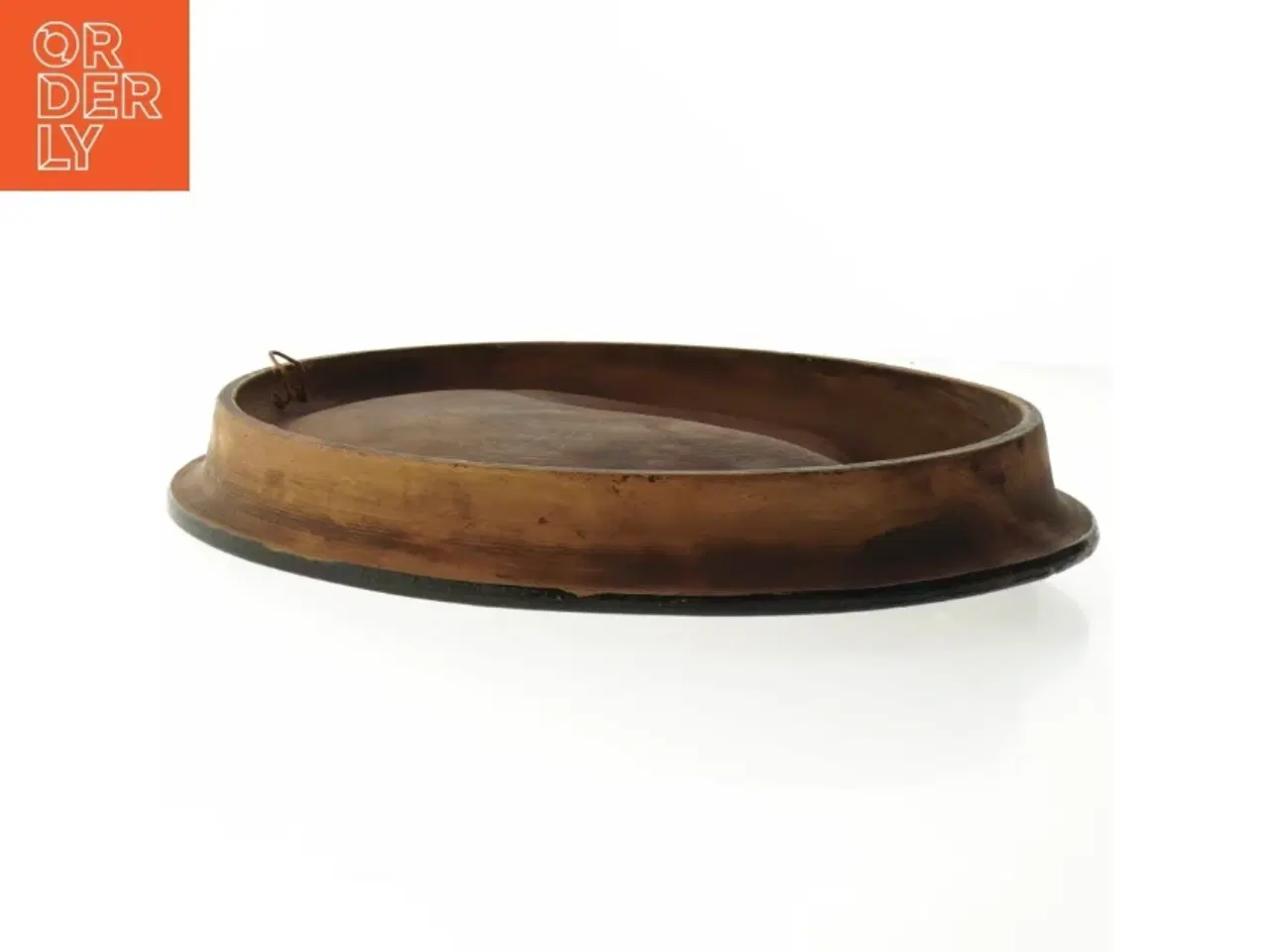 Billede 3 - Platte i tarrakotta med landskabsmotiv (str. 27 cm)