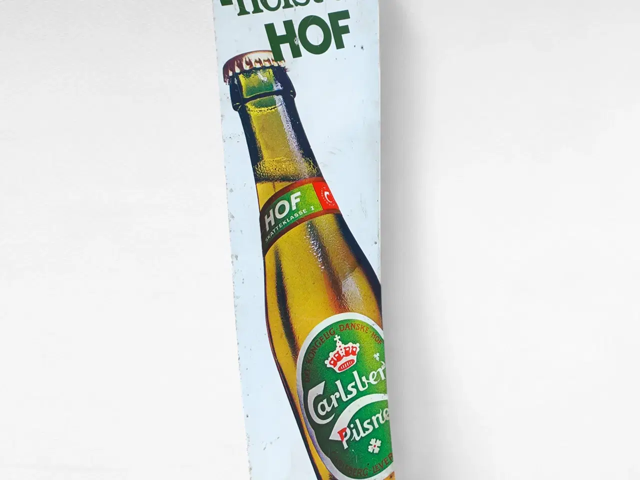 Billede 8 - Vintage Carlsberg Hof metalskilt – “helst en HOF”