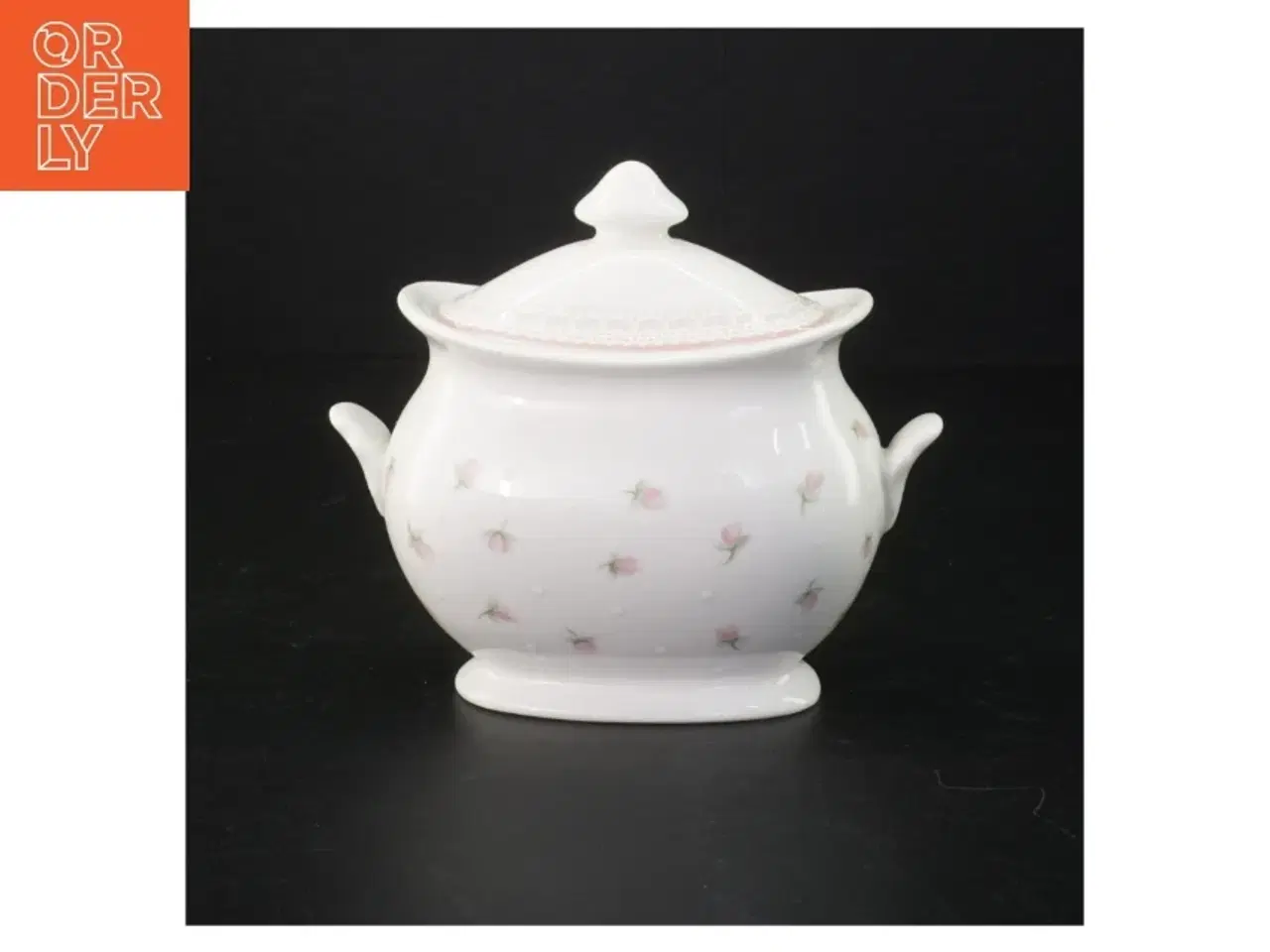 Billede 1 - Porcelænssukkerskål med låg (str. 14 cm)