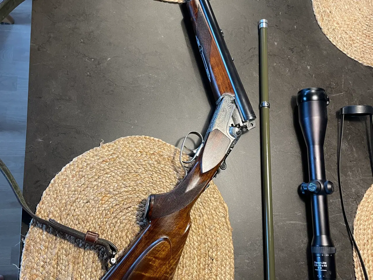 Billede 1 -  Lux Merkel drilling 12/70 & 7x65R m skæftemagasin