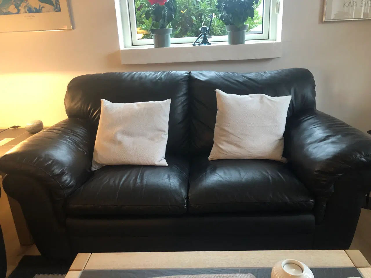 Billede 2 - Læder sofa gruppe, Hjort Knudsen