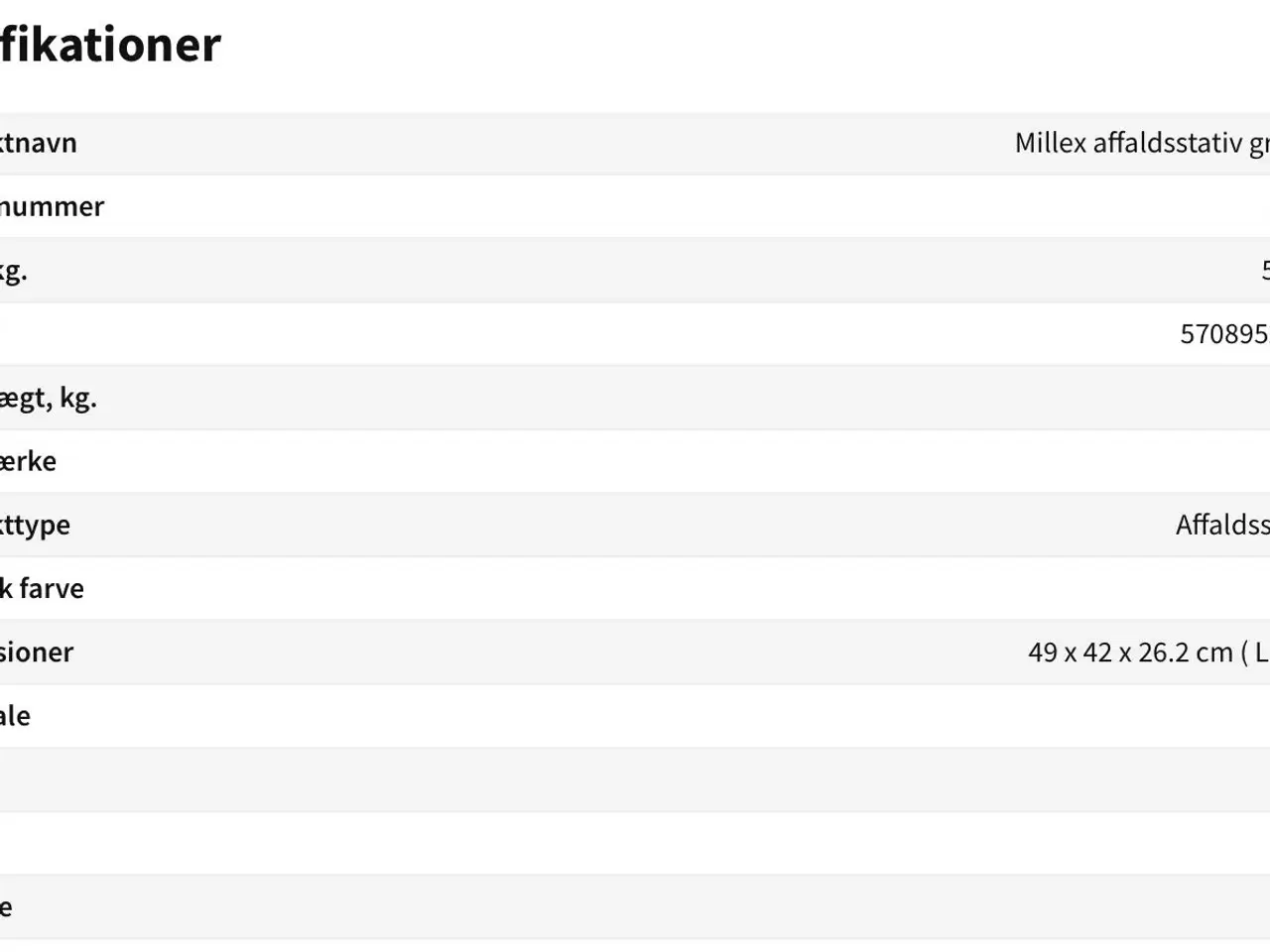 Billede 6 - Millex affaldssystem med 3 x 10 L spande i grå