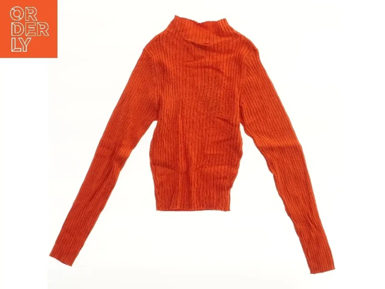 Billede 2 - Rød ribstrikket trøje fra Mono (str. 152)