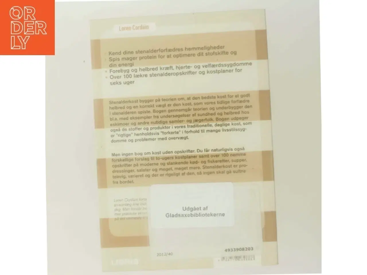 Billede 3 - Stenalderkost af Loren Cordain (Bog)