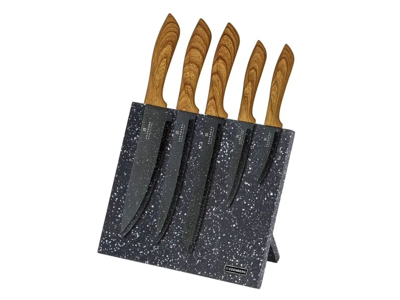 Billede 1 - 6 dele køkkenknivssæt med magnetisk knivholder