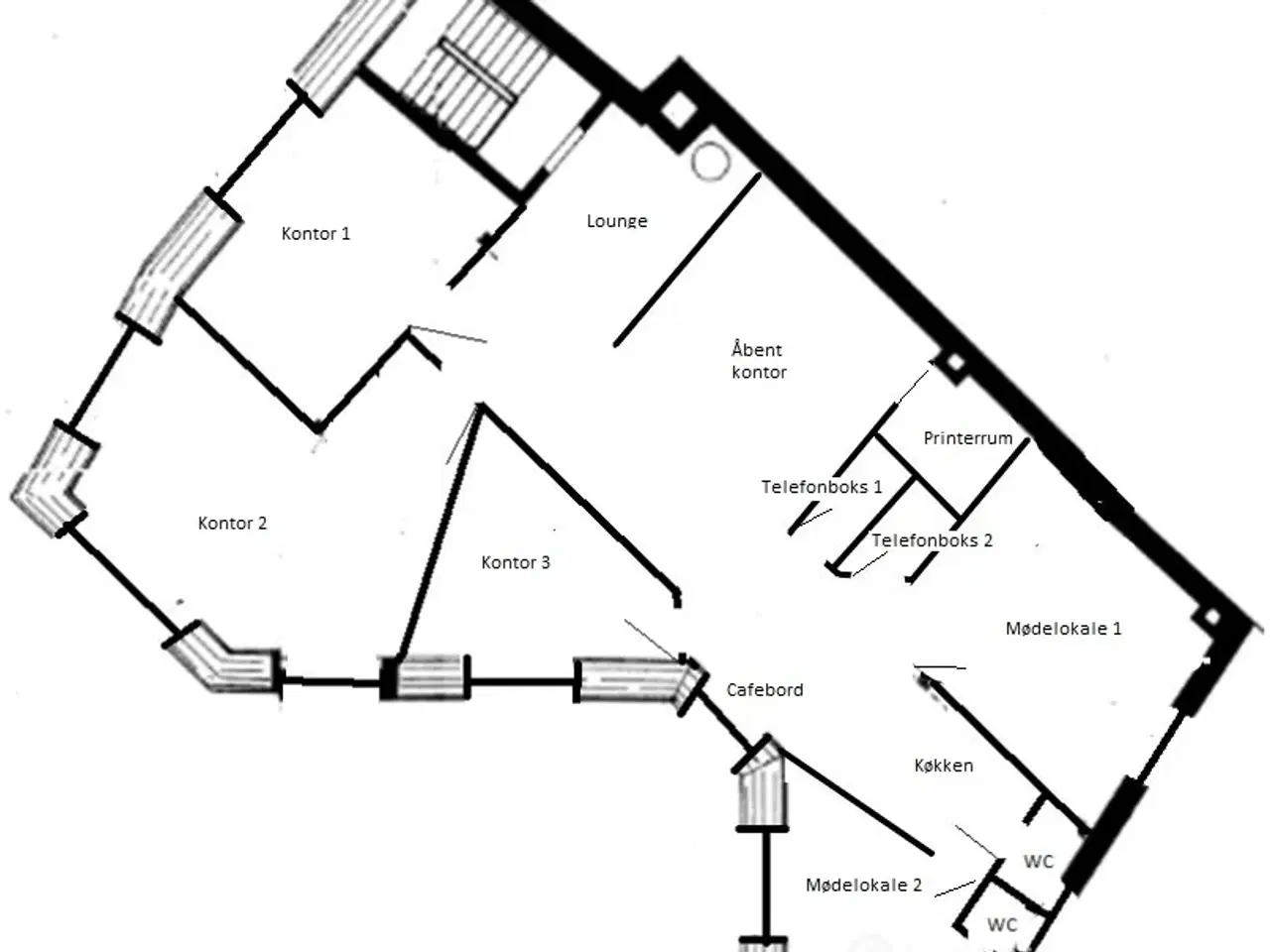 Billede 11 - Nyistandsat. fuldt møbleret kontor i historisk ejendom – centralt og roligt beliggende i København